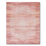Blush Pink Mandala Abstract Area Rug
