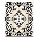 Vintage Floral Medallion Area Rug