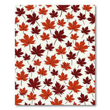 Red Maple Leaves Autumn Pattern Area Rug
