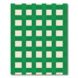Green Green Gingham Checkered Area Rug