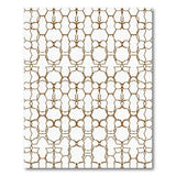 Brown Hexagonal Honeycomb Geometric Area Rug