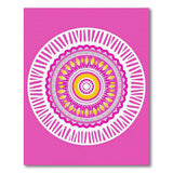 Vibrant Pink Mandala Heritage Tribal Rug