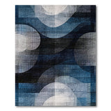 Geometric Modern Abstract Blue Geometric Modern Area Rug