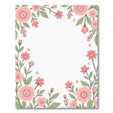 Pink Floral Blossom Border Rug
