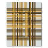 Bold Yellow Brown Plaid Geometric Area Rug