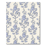 Blue and Teal Vintage Blue Floral Swirl Area Rug
