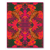 Vibrant Leopard Floral Area Rug