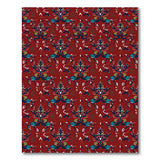 Vibrant Red Persian Motif Area Rug