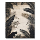 ODIKA Washable Tropical Palm Leaf Area Rug, Non-Slip Low Pile Modern Boho Carpet
