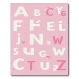 Playful Pink Alphabet Kids Rug