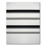 ODIKA Modern Black and White Striped Washable Low Pile Area Rug