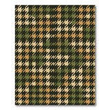 Green Houndstooth Geometric Area Rug