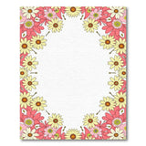 Pink Daisy Floral Border Area Rug