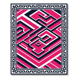 Geometric Modern Pink Bold Pink Maze Geometric Area Rug