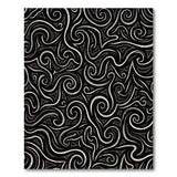 Black and White Black White Heritage Tribal Swirl Area Rug