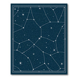 Blue and Teal Navy Constellation Star Map Area Rug