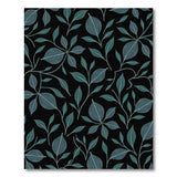 Teal Leaf Silhouette Area Rug
