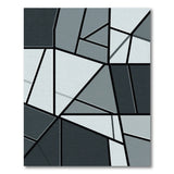 Modern Angular Black White Area Rug
