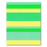 Multi-color and Patterns Vibrant Green Yellow Striped Area Rug