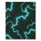 Neon Teal Lightning Area Rug