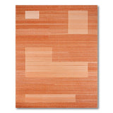 Modern Orange Geometric Block Stripe Rug