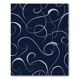 Navy Blue Swirling Abstract Area Rug