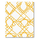 Bold Orange Geometric Line Area Rug