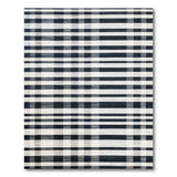 Black and White Geometric Modern Black White Plaid Woven Area Rug