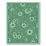 Teal Green Daisy Floral Area Rug