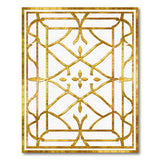 Gold Ornate Floral Area Rug
