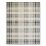 Modern Grey Plaid Checkered Area Rug