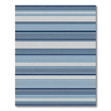 Geometric Modern Navy Blue Striped Geometric Area Rug