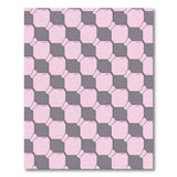 Pink Grey Octagonal Geometric Area Rug
