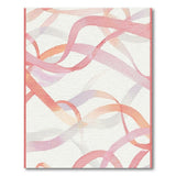 Blush Pink Swirling Abstract Area Rug