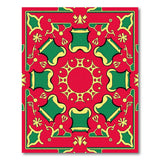 Vibrant Red Persian Medallion Multi-color and Patterns Area Rug