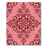 Floral Vintage Elegant Pink Damask Floral Area Rug