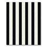 Geometric Modern Bold Black White Vertical Stripe Area Rug