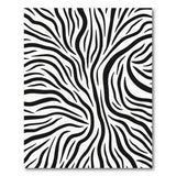 Bold Zebra Stripe Black White Geometric Modern Area Rug