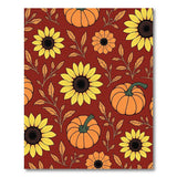 Autumn Sunflower Pumpkin Harvest Rug