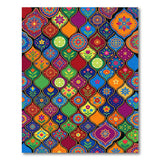 Boho Chic Vibrant Floral Lime Area Rug