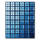 Blue Geometric Window Facade Area Rug