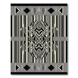 Geometric Modern Bold Black White Geometric Modern Area Rug