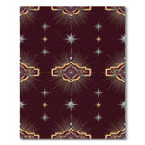Geometric Modern Red Geometric Starburst Area Rug