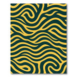 Yellow Abstract Area Vibrant Yellow Wavy Abstract Area Rug