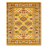 Yellow Vibrant Yellow Southwestern Geometric Area Rug
