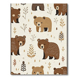 Adorable Brown Bear Kids Area Rug