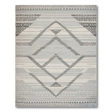 Grey Geometric Diamond Pattern Area Rug