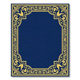 Navy Blue with Gold Ornate Border Area Rug