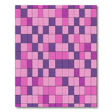 Pink Purple Geometric Mosaic Area Rug
