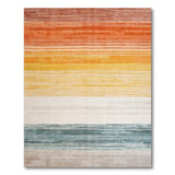 Gradient Multi-Color Striped Area Rug